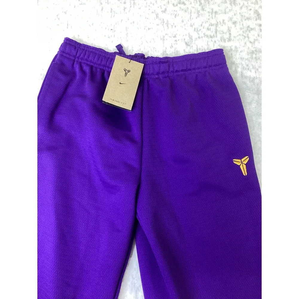 Nike Kobe Bryant Kids Purple Therma-FIT Basketball Pants Mamba Logo‎ Small